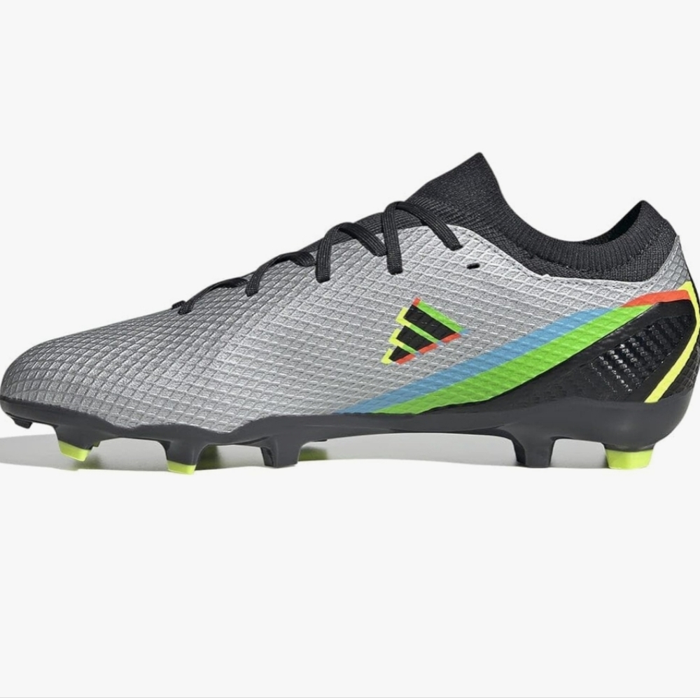 Adidas X Speedportal.3 Soccer Cleats- SILVER METALLIC/CORE BLACK/SOLAR YELLOW - Picture 2 of 5
